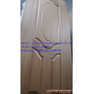 Precio bajo MDF / HDF melamina / revestido de la chapa natural recubierto pieles de la puerta